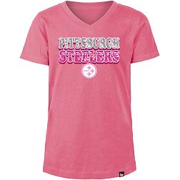 New Era Girls' Pittsburgh Steelers Sequins Pink T-Shirt
