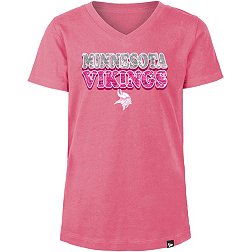 New Era Girls' Minnesota Vikings Sequins Pink T-Shirt