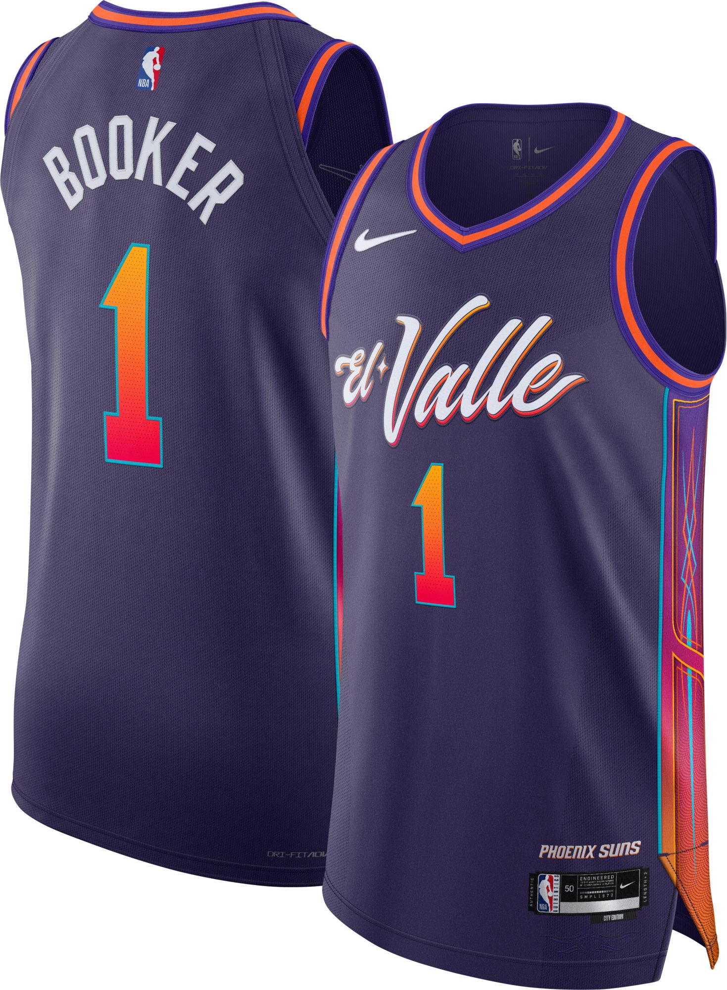 Nike Men's 2023-24 City Edition Phoenix Suns Devin Booker #1 Authentic Jersey