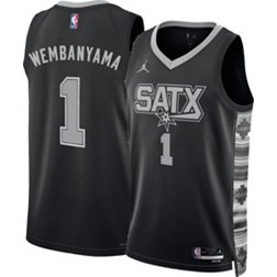 Nike Adult San Antonio Spurs Victor Wembanyama #1 Black Dri-FIT Statement Jersey