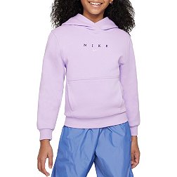 NIKE Women Medium Light Purple Sweatshirt Top Velvet Logo Pullover  Activewear