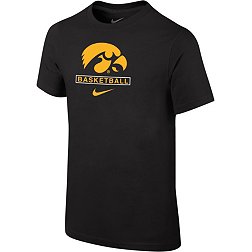 Nike Youth Iowa Hawkeyes Black Basketball Core Cotton T-Shirt