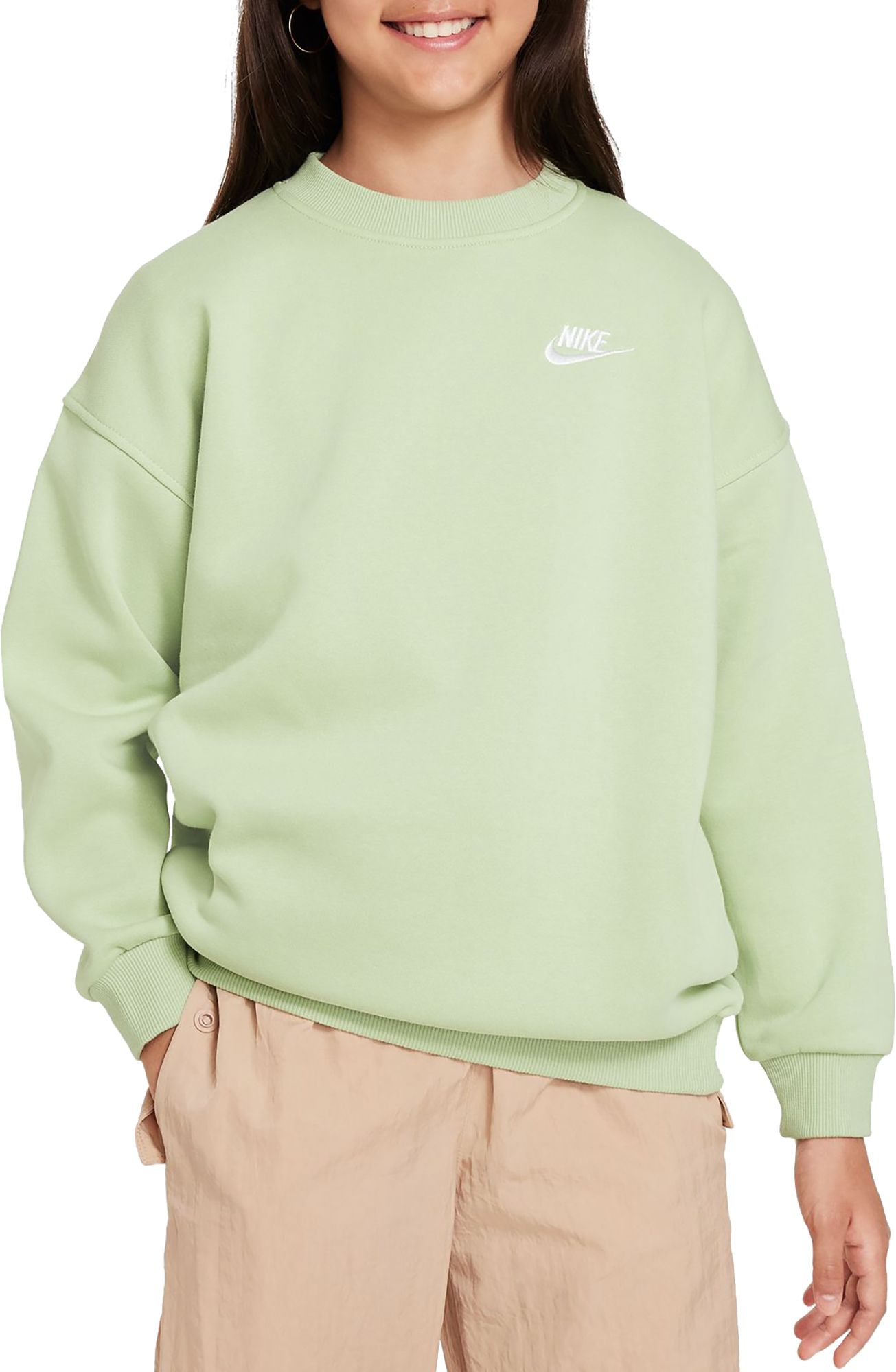 Nike Girls' Sportswear Club Fleece Oversized Sweatshirt