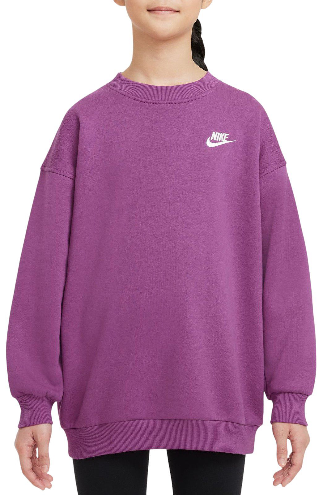 Nike Girls' Sportswear Club Fleece Oversized Sweatshirt