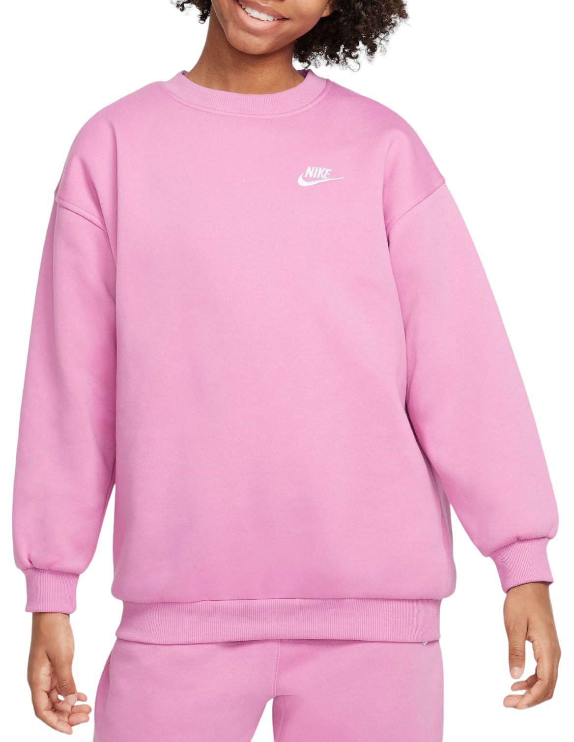 Nike Girls' Sportswear Club Fleece Oversized Sweatshirt