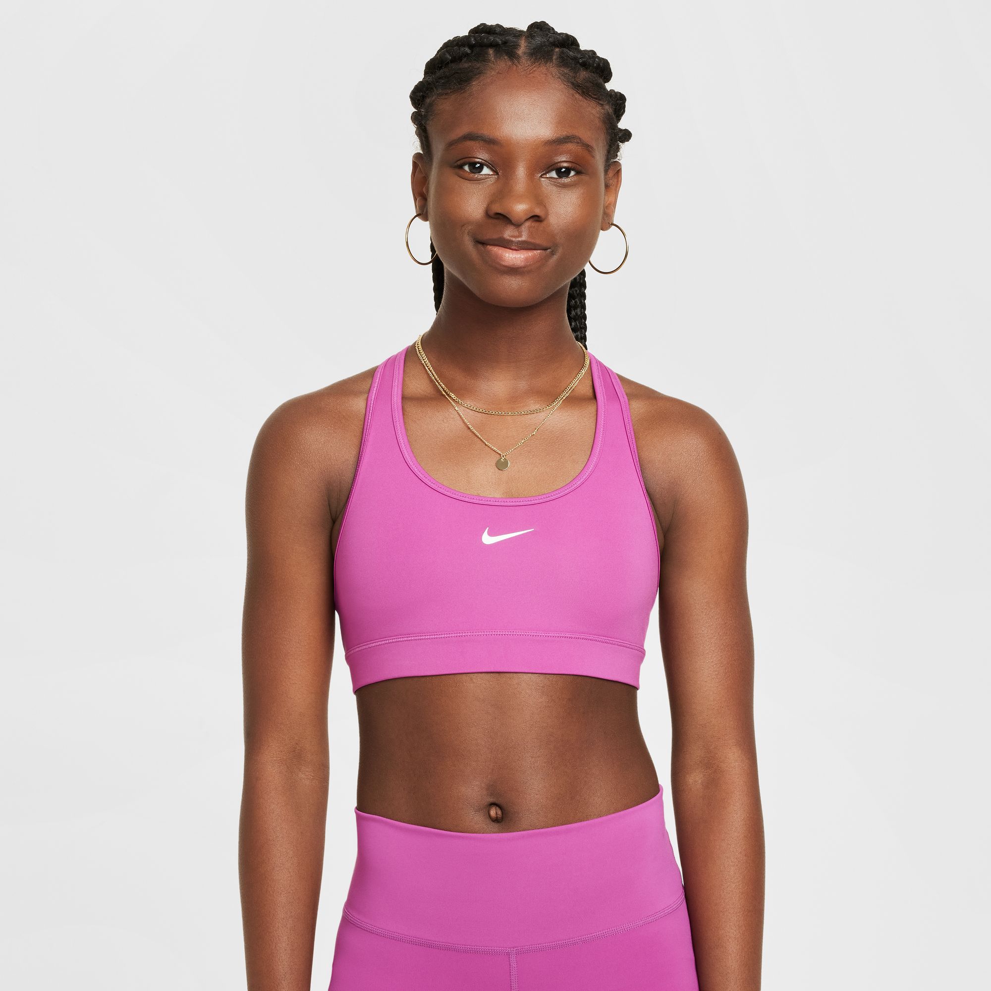 Nike Girls' Pro Dri-FIT Swoosh Sports Bra