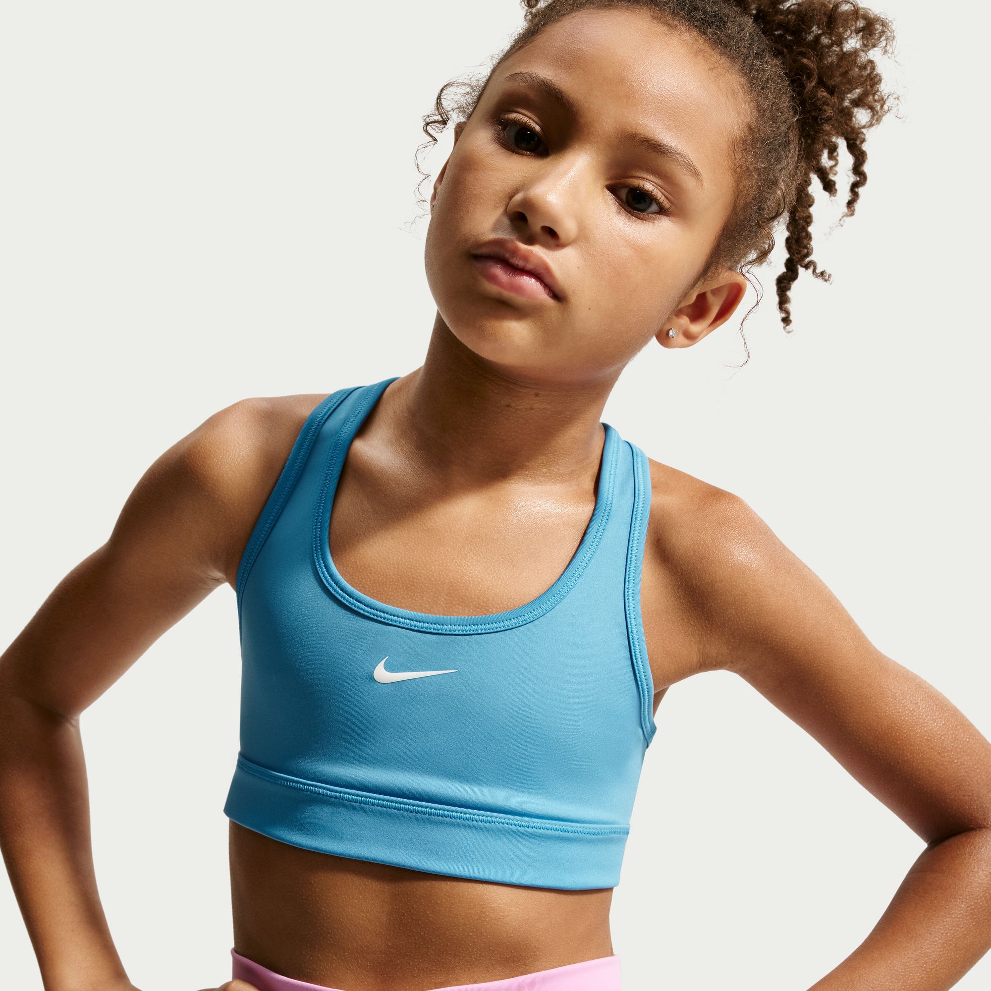 Nike Girls' Pro Dri-FIT Swoosh Sports Bra