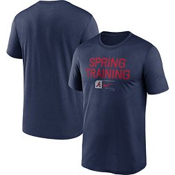 Women's Atlanta Braves Navy Oversized Spirit Jersey V-Neck T-Shirt
