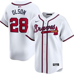Nike Men's Atlanta Braves Matt Olson #28 White Limited Vapor Jersey