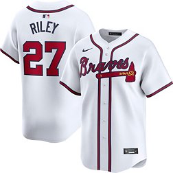 Nike Men's Atlanta Braves Austin Riley #27 White Limited Vapor Jersey