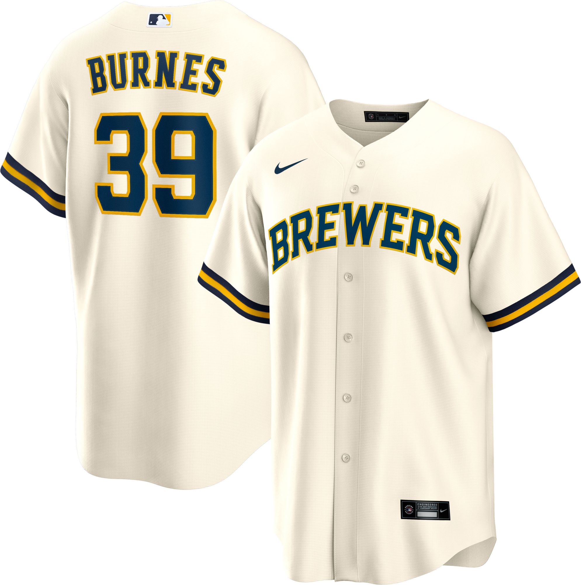 Milwaukee Brewers No39 Corbin Burnes Men's Nike White Home 2020 Authentic Player MLB Jersey