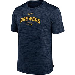Nike Men's Milwaukee Brewers Navy Authentic Collection Velocity T-Shirt