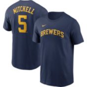 Nike Men's Milwaukee Brewers Sal Frelick #10 Cream Cool Base