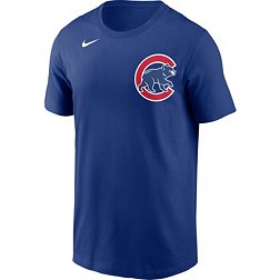 Nike Men's Chicago Cubs Nico Hoerner #2 Blue T-Shirt