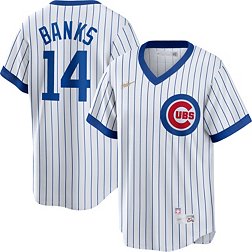 Nike Men's Chicago Cubs Cooperstown Ernie Banks #14 White Cool Base Jersey