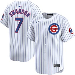 Nike Men's Chicago Cubs Dansby Swanson #7 White Limited Vapor Jersey