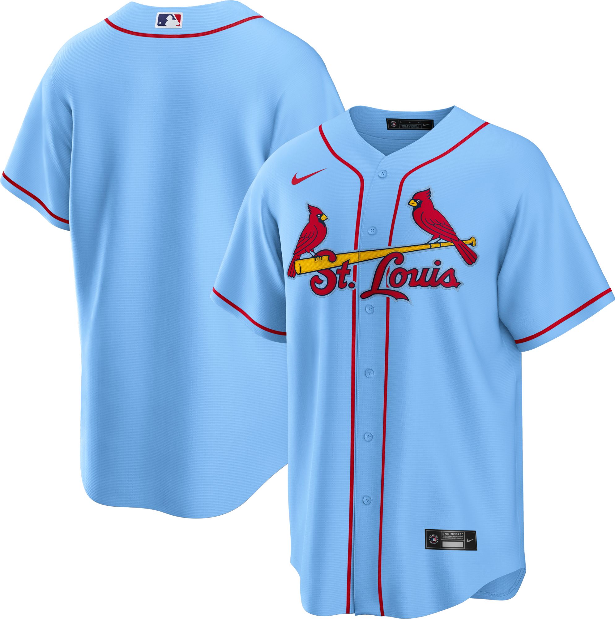 Nike Men's Replica St. Louis Cardinals Blank Blue Cool Base Jersey