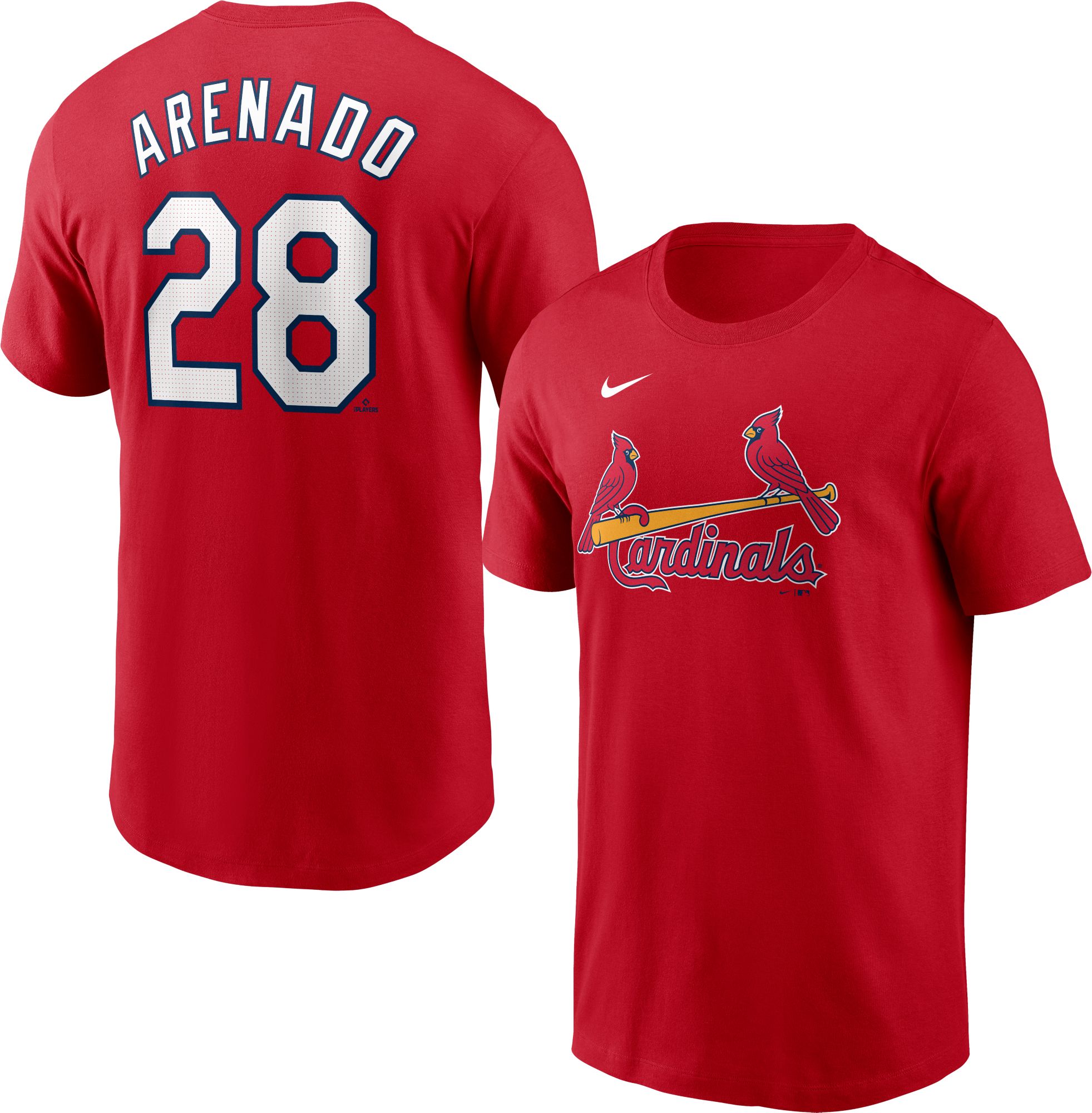 Nike Men's St. Louis Cardinals Nolan Arenado #28 Red T-Shirt