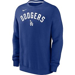 Nike Men's Los Angeles Dodgers Dodger Blue Fleece Crew Neck Sweatshirt