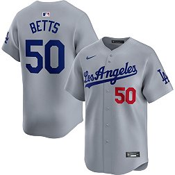 Nike Men's Los Angeles Dodgers Mookie Betts #50 Gray Limited Vapor Jersey
