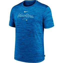 Nike Men's Miami Marlins Blue Authentic Collection Velocity T-Shirt