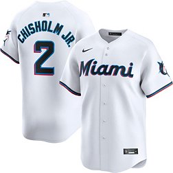 Nike Men's Miami Marlins Jazz Chisholm Jr. #2 White Limited Vapor Jersey