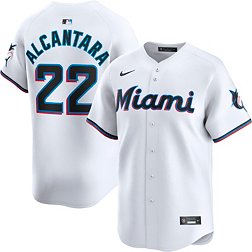 Nike Men's Miami Marlins Sandy Alcántara #22 White Limited Vapor Jersey