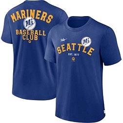 Nike Men's Seattle Mariners Blue Cooperstown Rewind T-Shirt