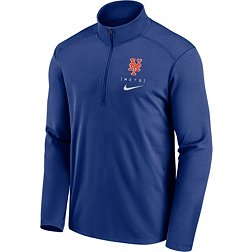 Nike Men's New York Mets Blue Logo Pacer Quarter-Zip Pullover