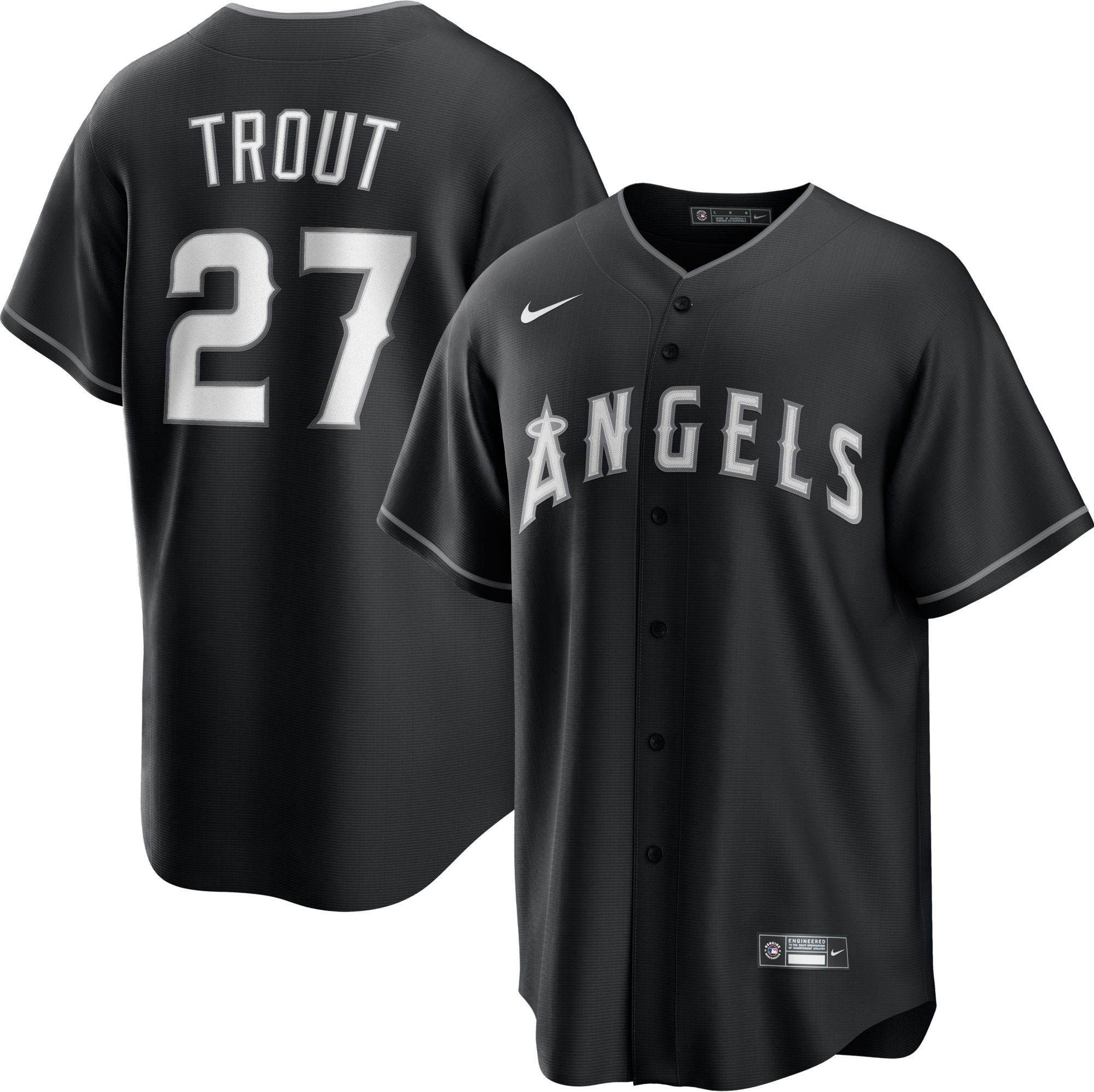 Angels Majestic Cool Base Custom Jersey White