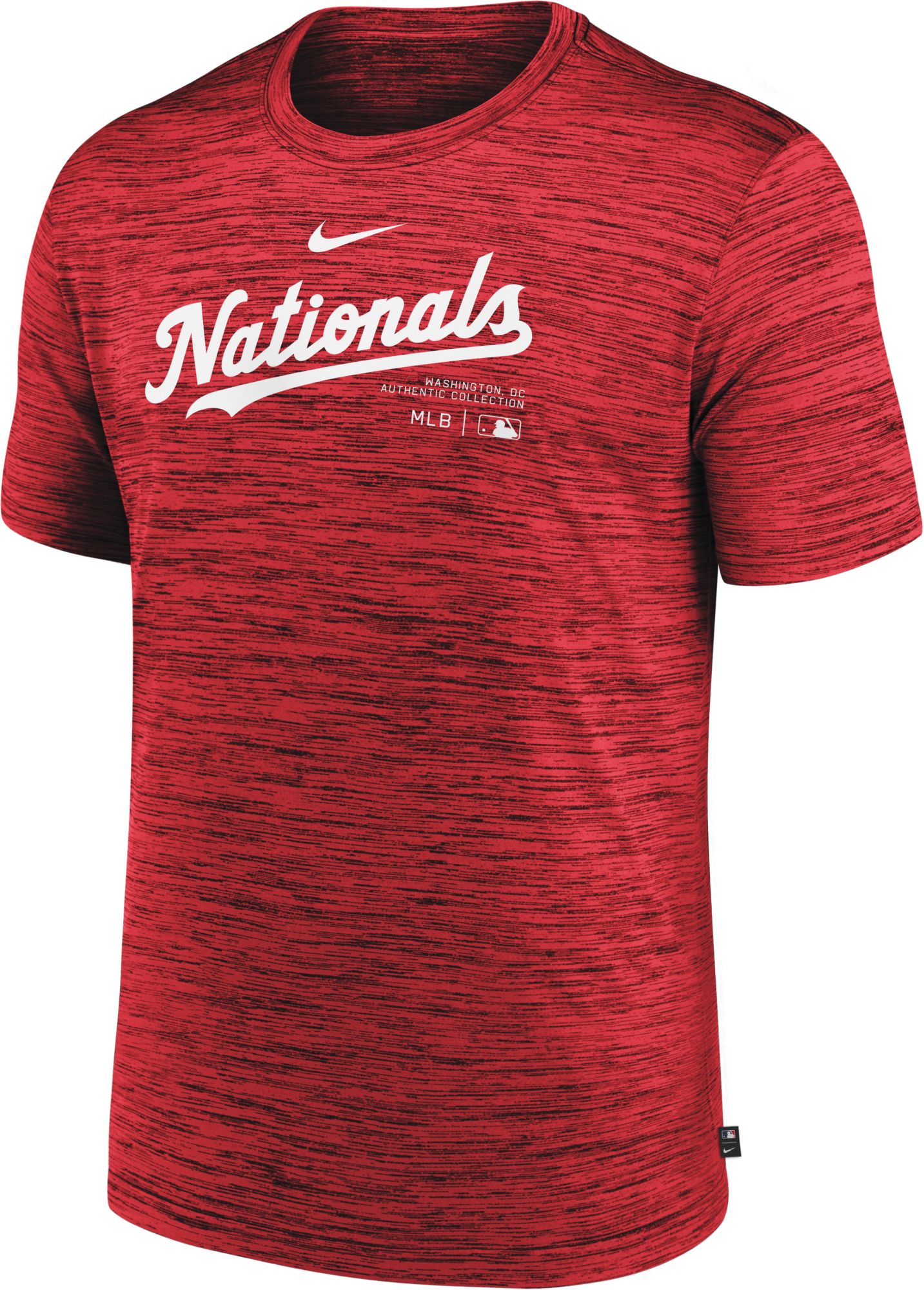 Nike Men's Washington Nationals Red Authentic Collection Velocity T-Shirt