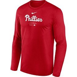 Nike Men's Philadelphia Phillies Red Authentic Collection Issue Long Sleeve T-Shirt