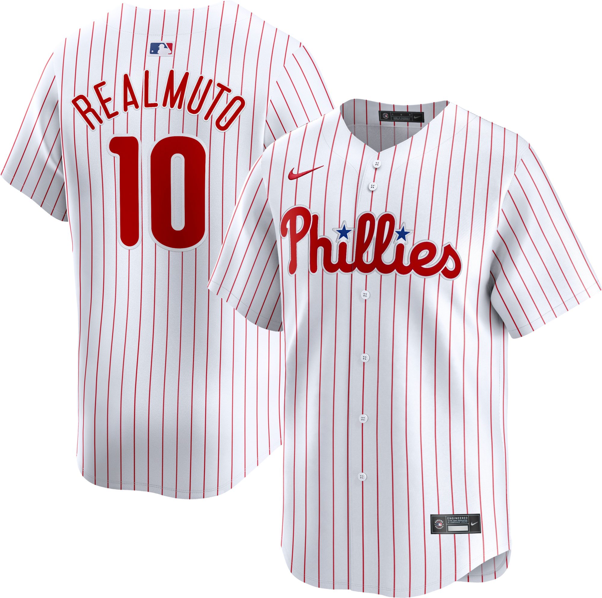 Nike Men's Philadelphia Phillies J. T. Realmuto #10 White Limited Vapor Jersey