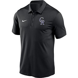 Nike Men's Colorado Rockies Black Logo Franchise Polo T-Shirt