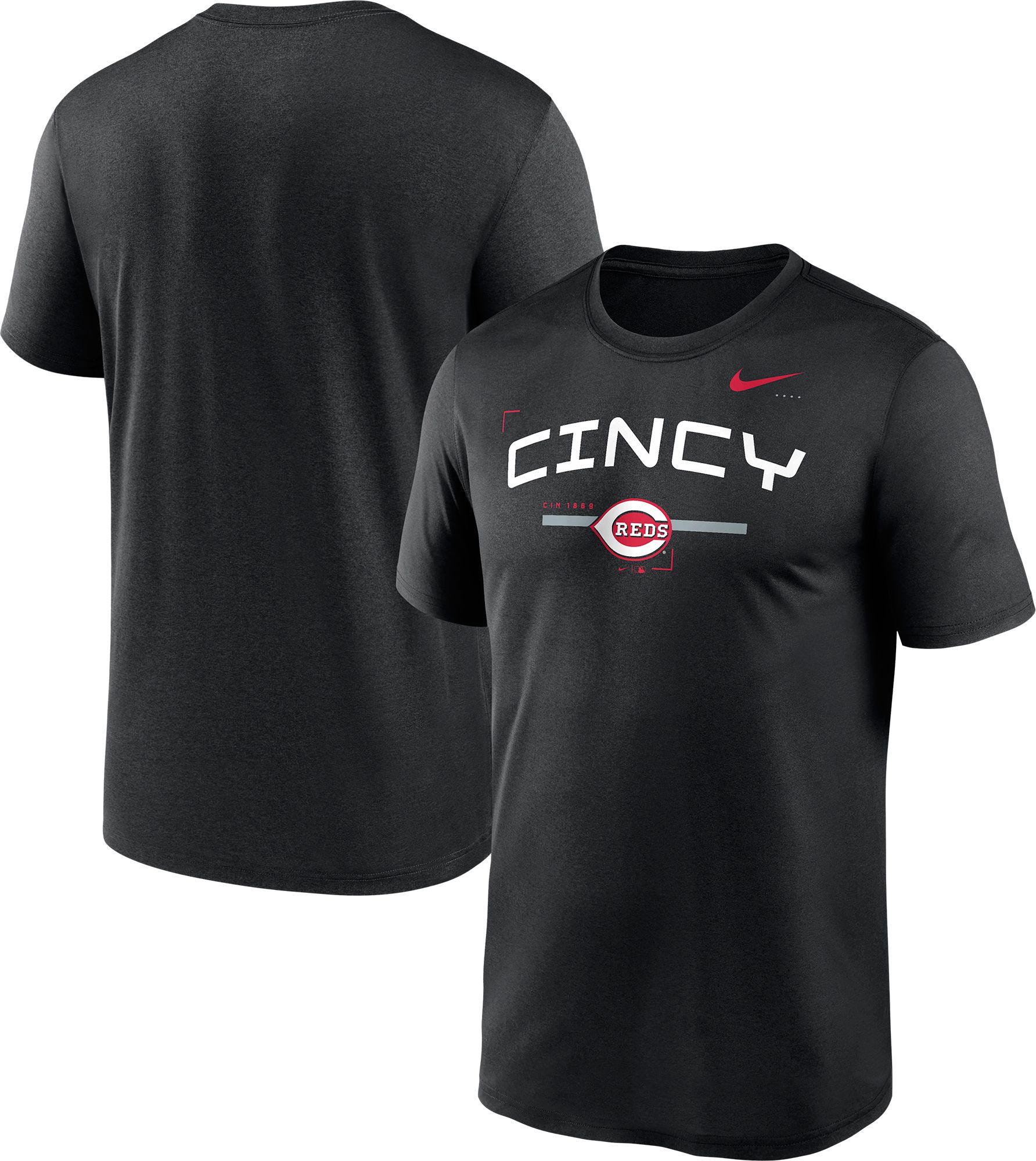 Dick's Sporting Goods '47 Women's Cincinnati Reds Gray Dazzle Rival V-Neck  T-Shirt