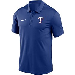 Nike Men's Texas Rangers Blue Logo Franchise Polo T-Shirt