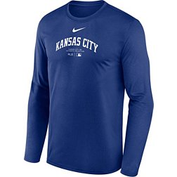 Nike Men's Kansas City Royals Blue Authentic Collection Issue Long Sleeve T-Shirt