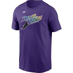 Nike Men's Tampa Bay Rays Purple Cooperstown Wordmark T-Shirt