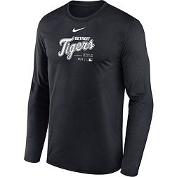 Nike Men's Detroit Tigers Blue Authentic Collection Issue Long Sleeve T-Shirt