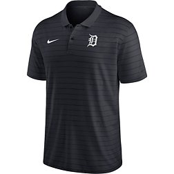 Nike Men's Detroit Tigers Black Authentic Collection  Stripe Polo