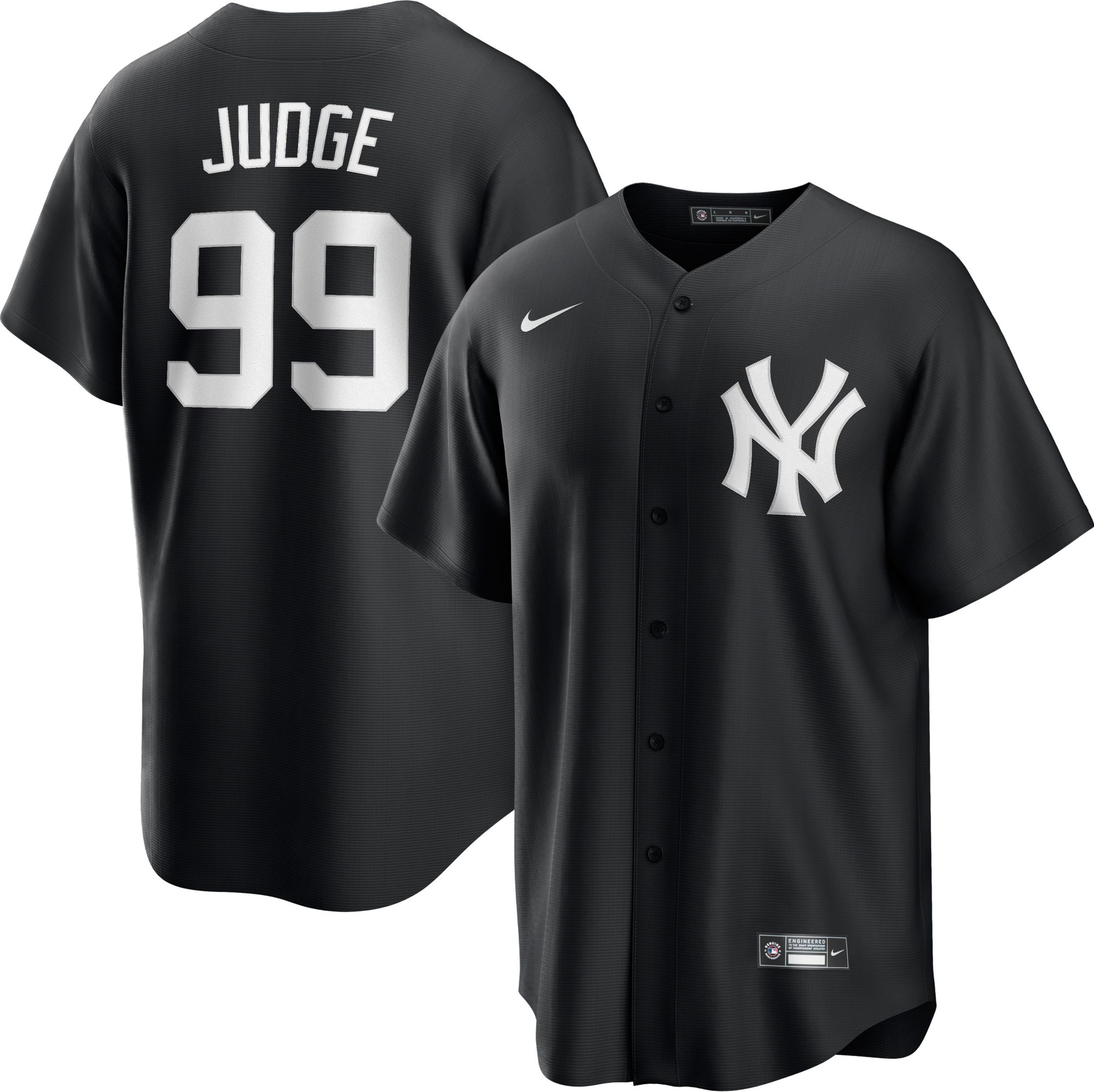 Nike Men's New York Yankees Aaron Judge Black Cool Base Jersey