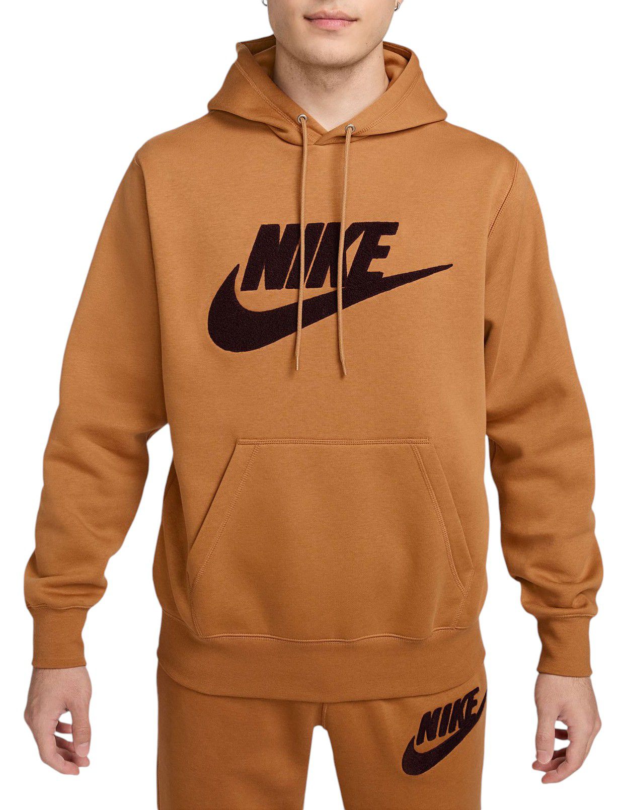 Nike Men's Club Fleece Brushed-Back Chenille Futura Hoodie