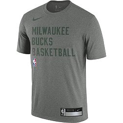 Nike Men's Milwaukee Bucks Grey Practice T-Shirt