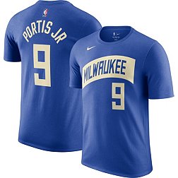 Nike Men's 2023-24 City Edition Milwaukee Bucks Bobby Portis #9 Royal T-Shirt