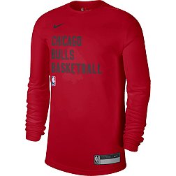 Nike Men's Chicago Bulls Red Practice Long Sleeve T-Shirt