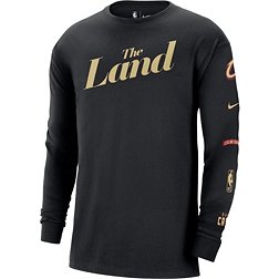 Nike Men's 2023-24 City Edition Cleveland Cavaliers Courtside M90 Long Sleeve Logo T-Shirt