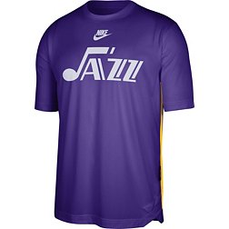 Nike Men's Utah Jazz Purple Hardwood Classic Pregame T-Shirt