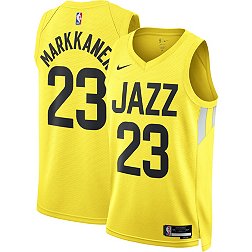 Nike Men's Utah Jazz Lauri Markkanen #23 Yellow Swingman Jersey