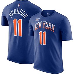Nike Men's 2023-24 City Edition New York Knicks Jalen Brunson #11 Blue T-Shirt