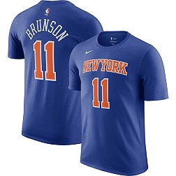 Nike Men's New York Knicks Jalen Brunson #11 Blue T-Shirt